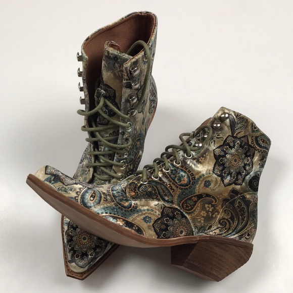 Jeffrey Campbell Shoes - Jeffrey Campbell Elmcroft Velvet Paisley Boots. 9.